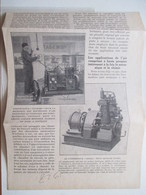 NEUILLY SUR SEINE - Garage Automobile Du Parc Et Son Compresseur D'air "Demag" -  Coupure De Presse De 1928 - GPS/Aviazione