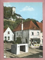 CPSM Grand Format -  Houdain  -(62.P.-de-C)    Eglise Et Petite Place - Houdain