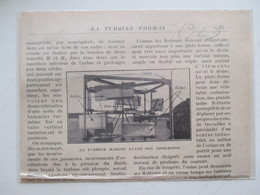 SAINT SERVAN (C Du N.) La Turbine Thomas     - Coupure De Presse De 1929 - Andere Geräte