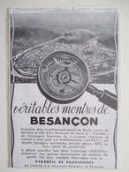 Montre SARDA Besançon   - Coupure De Presse De 1933 - Montres Anciennes