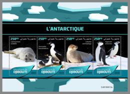 DJIBOUTI 2019 MNH Antarctic Animals Tiere Am Südpol Animaux De Antarctique M/S - OFFICIAL ISSUE - DH2005 - Faune Antarctique