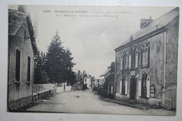 44 : Moisdon  La Rivière  - Arrivée  Par La Route De La Meilleraye - A Droite  , Postes Et Télégraphes - Moisdon La Riviere