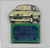 Pin's  Ville, Automobile  FIAT  UNO, ESPACE  SAINT  AMAND  38  Av  Emile  Zola  75015  PARIS - Fiat