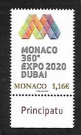 Monaco 2020 - Yv N° 3224 ** - Expo Dubaï - Neufs