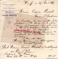 16 - RUFFEC- RARE LETTRE MANUSCRITE SIGNEE CONSTANT MAGNANT- FABRIQUE CHANDELLES-SUIFS FONDUS-CHIFFONS 1885 - Printing & Stationeries