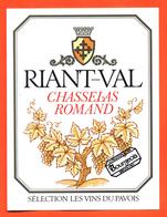 étiquette De Vin Suisse Chasselas Romand Riant Val Vins Du Pavois - 75 Cl - Vin De Pays D'Oc