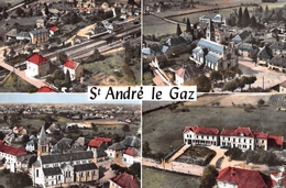 SAINT-ANDRE-le-GAZ - Vues Multiples - Eglise - Gare - Voie Ferrée - Saint-André-le-Gaz