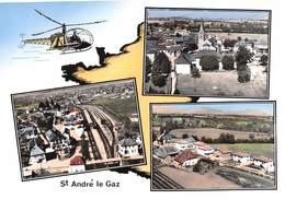 SAINT-ANDRE-le-GAZ - Vues D'hélicoptère - Eglise - Gare - Voie Ferrée - Lotissement - Saint-André-le-Gaz