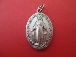 Médaille Religieuse Ancienne/ O Marie/ Priez Pour Nous / 1930/Bronze Nickelé/ Début XXéme     CAN561 - Godsdienst & Esoterisme