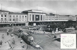 AK  "Genève - La Gare De Cornavin"  (CASERNE - Poste Militaire)      Ca. 1950 - Oblitérations