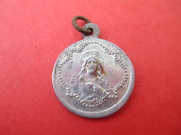 Médaille Religieuse Ancienne/ Coeur Du Christ Et Vierge à L'enfant /Aluminium/ Début XXéme     CAN565 - Religion & Esotérisme