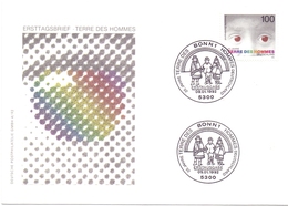 GERMANY TERRE DES HIMMES  FDC 1992  COVER   (FEB20584) - Contre La Faim