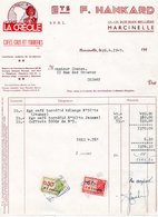 LES CAFES LA CREOLE - CAFES CRUS ET TORREFIES -  S.P.R.L. Ets. F.HANKARD - MARCINELLE - CHIMAY - 1949 - Alimentare