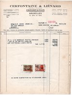 IMPORTATIONS CERFONTAINE & LIENARD - TRUFFES CRAYSSAC - RIZ CAROLINE - PECHES LIBBYS - CHIMAY - 1949. - Levensmiddelen