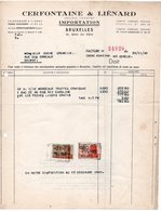 IMPORTATIONS CERFONTAINE & LIENARD - TRUFFES CRAYSSAC - RIZ CAROLINE - PECHES LIBBYS - CHIMAY - 1949. - Food