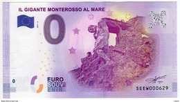 2017-4 BILLET TOURISTIQUE ITALIE 0 EURO SOUVENIR N°SEEW001203 IL GIGANTE MONTEROSSO AL MARE - Essais Privés / Non-officiels