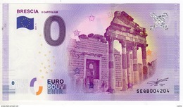 2017-1 BILLET TOURISTIQUE ITALIE 0 EURO SOUVENIR N°SEQB004205 BRESCIA Capitolium - Essais Privés / Non-officiels