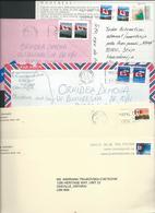 Canada Flags Stamps - LOT - 4 Letters And 1 Postcard Montreal - Collections