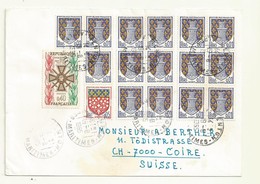 BELLE LETTRE POUR  LA SUISSE  CACHET MANUEL  MENTON  .19/08/1965. - Manual Postmarks