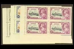1935 Silver Jubilee 1½d, 2½d, 1s., SG  91, 92, 94, In Mint Corner Blocks Of 4 (2 Og, 2nh) (12 Stamps) For More Images, P - Other & Unclassified