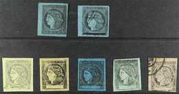 CORRIENTES 1856-1880 Mint/unused & Used All Different Group Of Local Stamps, Includes 1860 3c With Pen Stroke Through 'U - Sonstige & Ohne Zuordnung