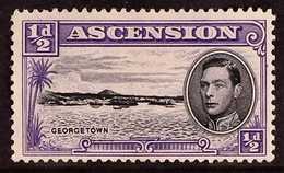 1944 ½d Black And Bluish Violet,  Long Centre Bar To "E", SG 38ba, Fine Mint. For More Images, Please Visit Http://www.s - Ascension (Ile De L')