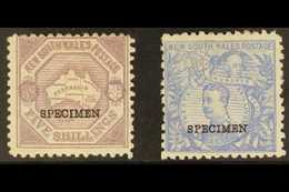 NEW SOUTH WALES 1890 5s And 20s, Overprinted "SPECIMEN", SG 263/264s, Fine Mint. (2) For More Images, Please Visit Http: - Autres & Non Classés