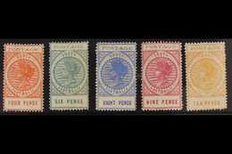 SOUTH AUSTRALIA 1902-04 Tall Types With Thin "POSTAGE" At Top, Lovely Fresh Group With 4d, SG 269, 6d, SG 270, 8d, SG 27 - Andere & Zonder Classificatie