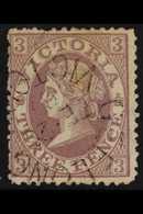 VICTORIA 1966 3d Lilac, Emergency Printing, SG 118, Superb Feb. 1867 Geelong Cds, Scarce Thus For More Images, Please Vi - Autres & Non Classés