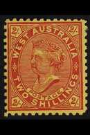 WESTERN AUSTRALIA 1902-11 2s Bright Red On Yellow, Perf. 11, SG 134, Fine Mint, Tiny Black Ink Spot At Tipper Left For M - Andere & Zonder Classificatie