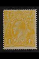 1914 4d Pale Orange Yellow, Geo V "Head", SG 22c, Very Fine Mint. For More Images, Please Visit Http://www.sandafayre.co - Andere & Zonder Classificatie