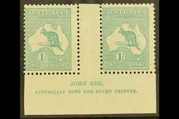 1915-27 1s Blue-green Roo, Die IIB (SG 40b), Ash Imprint Pair With "N" Over "A", BW 33zd, Fine Mint. For More Images, Pl - Autres & Non Classés