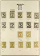 1915-27 ROOS THIRD WATERMARK MINT COLLECTION With Many Shades & Die Types In Hingeless Mounts On Leaves, Includes 2d (x5 - Other & Unclassified