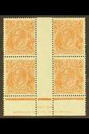 1926-30 IMPRINT BLOCK 5d Orange-brown, SG 103a, Plate 2 (B/W 127(2)z) Ash "N Over N" Imprint Block Of Four, Very Fine Mi - Other & Unclassified