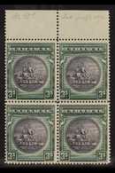 1931-46 3s Slate-purple & Myrtle-green, SG 132, Fine Never Hinged Mint Upper Marginal BLOCK Of 4, Very Fresh. (4 Stamps) - Altri & Non Classificati