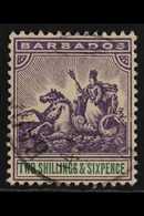 1892-1903 2s6d Violet & Green Seal Of Colony, SG 115, Very Fine Cds Used, Very Fresh. For More Images, Please Visit Http - Barbados (...-1966)