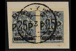 1920 (Jan-Feb) 25r On 10 On 7k Blue Perf, SG 30, Very Fine Used PAIR Tied To Piece. For More Images, Please Visit Http:/ - Batum (1919-1920)