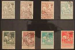 1911 Overprinted "1911" Brussels Exhibition Complete Set (COB 92/99, Mi 81 II/88 II, SG 117/24) Very Fine Used. (8 Stamp - Andere & Zonder Classificatie