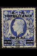 TRIPOLITANIA 1950 240L On 10s Ultramarine "B.A." Overprint, SG T26, Fine Used, Fresh. For More Images, Please Visit Http - Italienisch Ost-Afrika