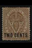 1868 - 71 2c Brown, New Currency, Perf 14, SG 28, Fine Mint, Part Og. For More Images, Please Visit Http://www.sandafayr - Autres & Non Classés