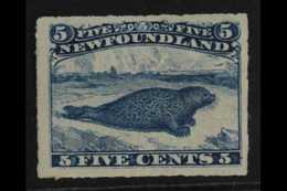 1876 5c Blue "Common Seal", Rouletted, SG 43, Very Fine Mint, Part Og. For More Images, Please Visit Http://www.sandafay - Other & Unclassified