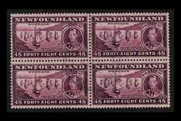 1937 Additional Coronation 48c Slate-purple, Perf 13 (comb), SG 267d, BLOCK OF FOUR Used With Fine Light Central Cds. Fo - Other & Unclassified