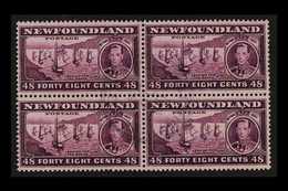 1937 Additional Coronation 48c Slate-purple, Perf 13 (comb), SG 267d, BLOCK OF FOUR Used With Fine Light Central Cds. Fo - Altri & Non Classificati