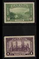 1937-8 TOP VALUES.  50c Green & $1 Violet SG 366/7, Never Hinged Mint (2 Stamps) For More Images, Please Visit Http://ww - Autres & Non Classés