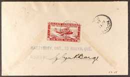 ELLLIOT FAIRCHILD AIR TRANSPORT LTD ROUYN - HAILEYBURY 1926 (11 Aug) First Flight Cover Bearing 2c Stamp, Plus 25c Red L - Sonstige & Ohne Zuordnung