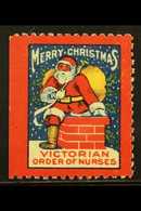RARE CHRISTMAS SEAL 1926 Victorian Order Of Nurses - Vancouver Branch Christmas Seal, Very Fine Unused No Gum As Issued, - Autres & Non Classés