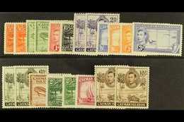 1938-48 Complete Set, SG 115/126, With Some Additional Perfs Or Shades To 2s And 10s, Superb Never Hinged Mint. (20 Stam - Cayman (Isole)