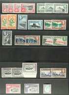 1938-49 Pictorials Complete Set (SG 386/97a) With Many Perforation & Watermark Types Incl 2c (x4), 3c (x3), 1r (x2) Etc. - Ceylan (...-1947)