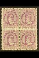 1893-1900 1½d Mauve Queen, SG 7, Fine Mint Block Of Four. For More Images, Please Visit Http://www.sandafayre.com/itemde - Cookeilanden