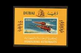 1964 Air Outer Space Achievements Opt'd Miniature Sheet, SG MS129a With Unlisted, Black "DOUBLE OVERPRINT" Variety. Neve - Dubai